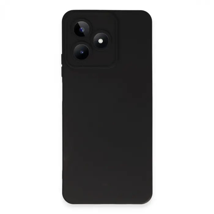 Realme C53 Kılıf Nano İçi Kadife Silikon - Siyah