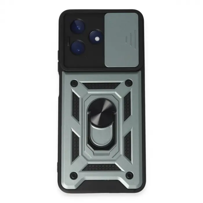 Realme C53 Kılıf Pars Lens Yüzüklü Silikon - Yeşil