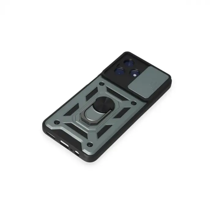 Realme C53 Kılıf Pars Lens Yüzüklü Silikon - Yeşil