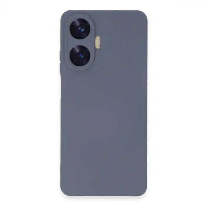 Realme C55 Kılıf Nano İçi Kadife Silikon - Gri