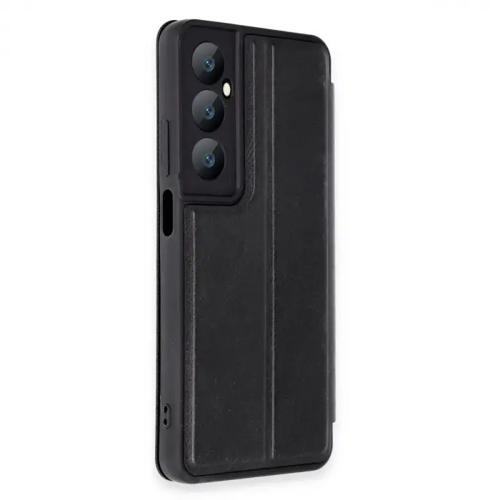 Realme C65 Kılıf Flip Cover - Siyah