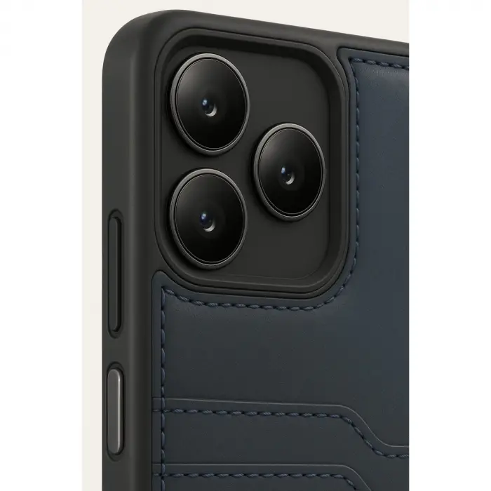Realme Note 50 4g Kılıf Sara Kartvizitli Deri Kılıf - Lacivert
