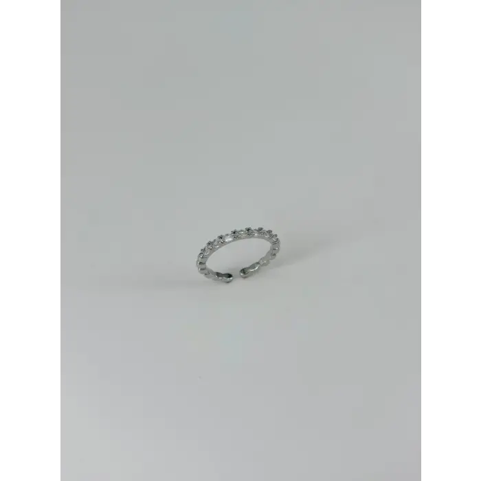 Rodyum Kaplama Zirkon Taşlı Yüzük - Yz0137