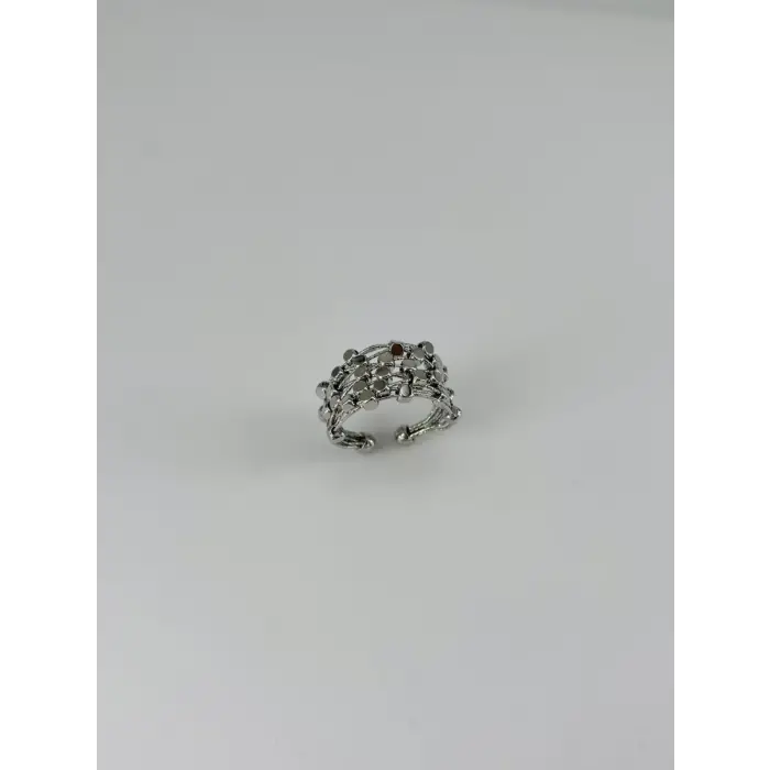 Ayarlanabilir Rodyum Pirinç Bijuteri Yüzük - Yz0161