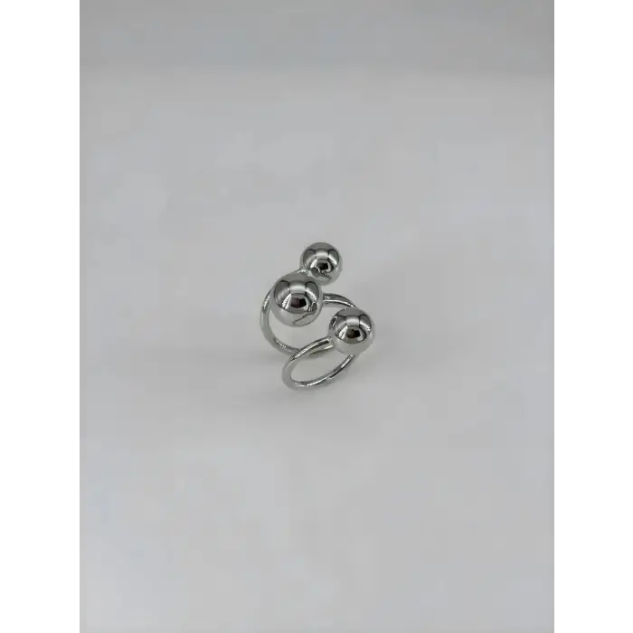Ayarlanabilir Rodyum Pirinç Bijuteri Yüzük - Yz0145