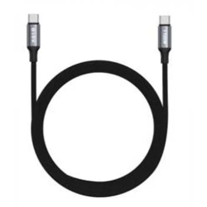 S-link Armor CC-0100 100W 1.2m Type-C to Type-C PD Örgülü Metal Başlıklı Siyah Hızlı Şarj Kablosu