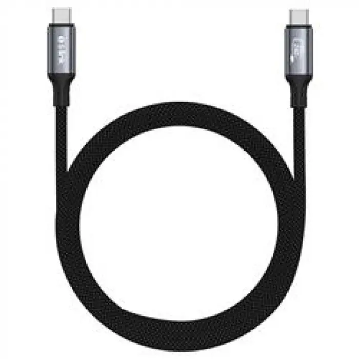 S-link Armor DCC-01 240W 1.2m Type-C to Type-C Örgülü Metal 8K 60HZ Siyah Data ve Hızlı Şarj Kablosu