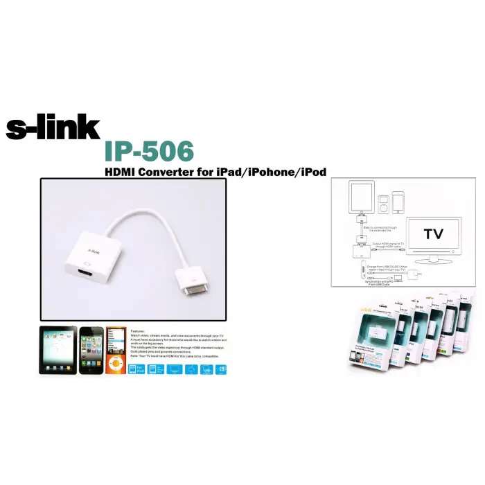 S-link IP-506 ipod-iphone-ipad Hdmı Konnektör (KDO)