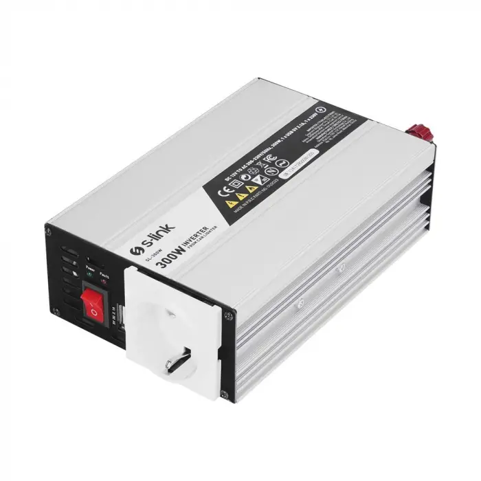 S-link SL-300W 300W DC12V-AC230V Çakmaktan Power Inverter (KDO)