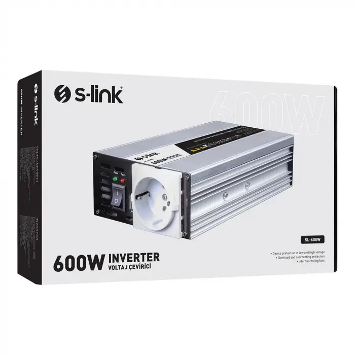 S-link SL-600W 600W DC12V-AC230V İnverter (KDO)