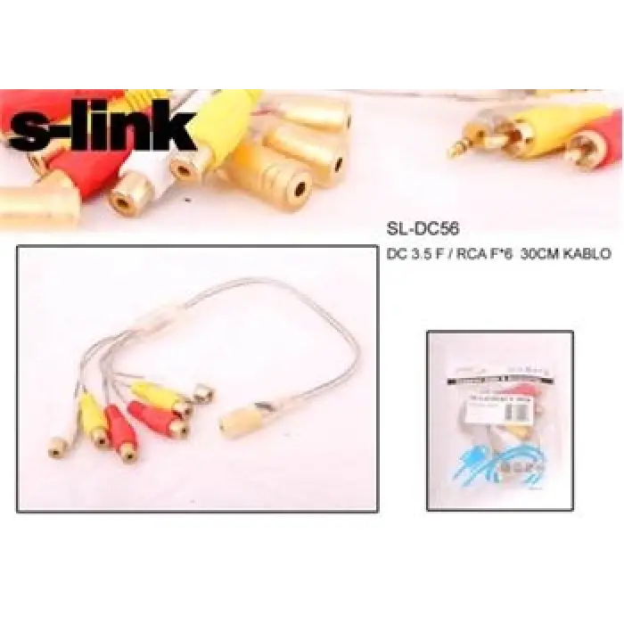 S-link SL-DC56 3.5mm Stereo 6lı Ses Çoklayıcı (KDO)