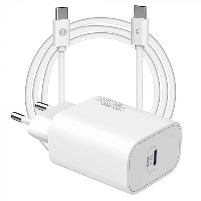 S-link SL-EC62TP Type-C 20W PD3.0 Quick Charge QC4.0 Kablo + Ev Şarj Adaptör (KDO)
