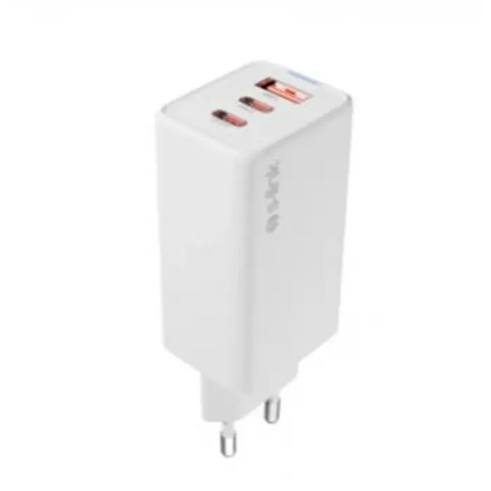 S-link SL-ECG65 2-USB-C + USB-A GAN PD 65W - QC 18W Type GAN PD-PPS Beyaz EV-NOTEBOOK Şarj Adaptör (KDO)