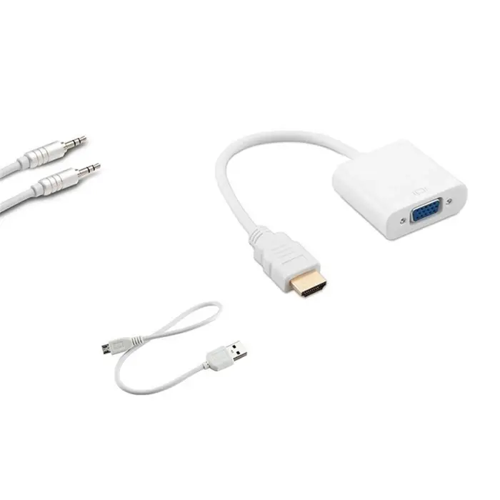 S-link SL-HVS13 Hdmı Erkek To Vga Dişi + Audio Micro Usb Çevirici (KDO)