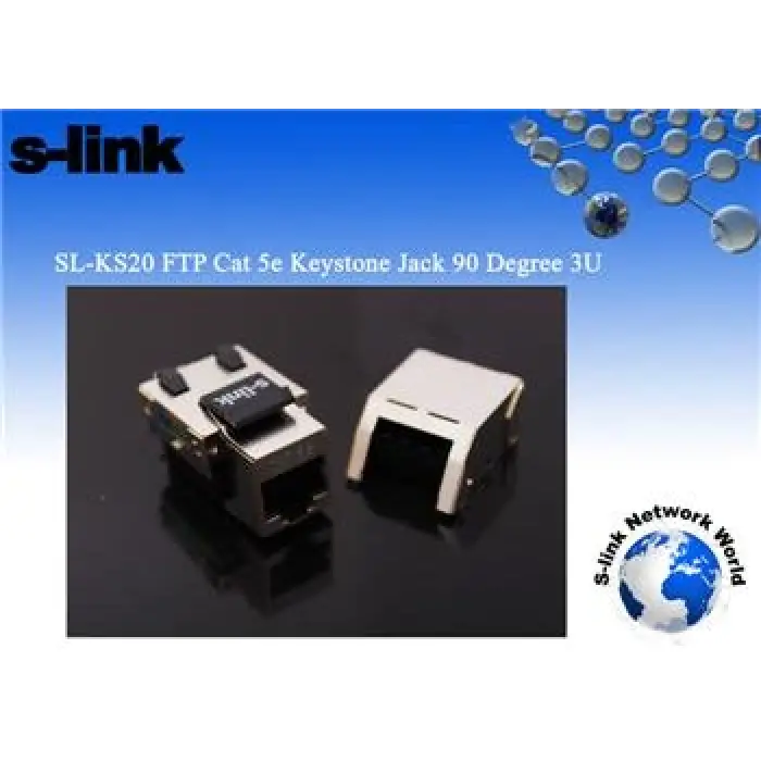 S-link SL-KS20 FTP CAT5E Kestone Jack3U 90 Dek (KDO)