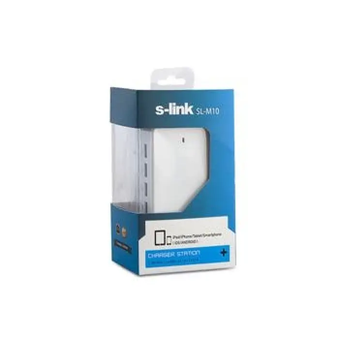 S-link SL-M10 6.2A 4-Usb Beyaz Usb şarj (KDO)