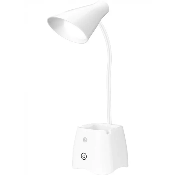 S-link SL-M9002 Usb Destekli Paslanmaz Çelik Beyaz Masa Üstü 12 SMD Ledli Okuma Lambası