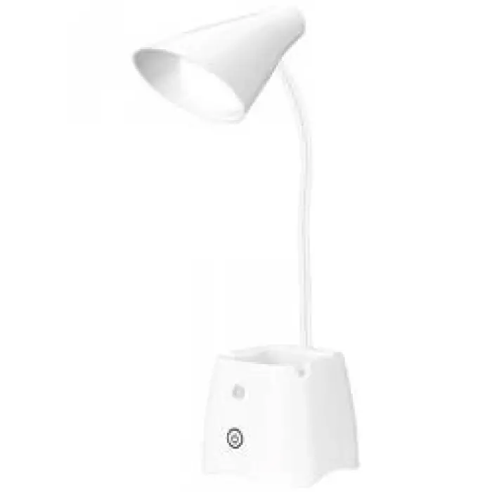 S-link SL-M9002 Usb Destekli Paslanmaz Çelik Beyaz Masa Üstü 12 SMD Ledli Okuma Lambası