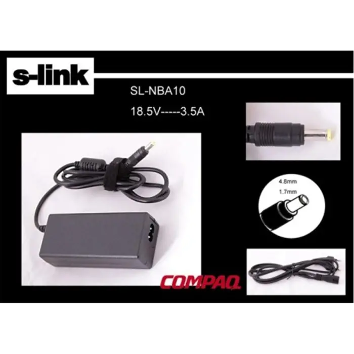 S-link SL-NBA10 18.5v 3.5a 4.8-1.7 Notebook Adaptörü (KDO)