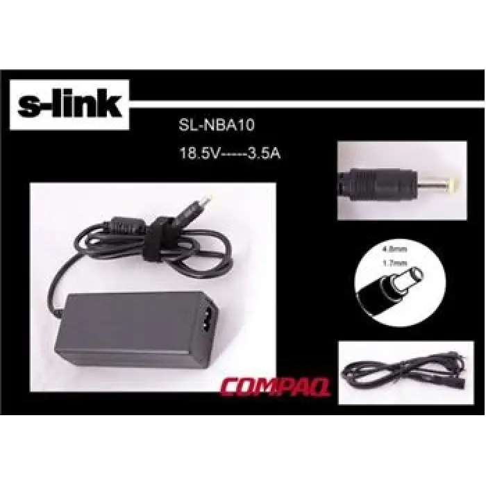 S-link SL-NBA10 18.5v 3.5a 4.8-1.7 Notebook Adaptörü (KDO)