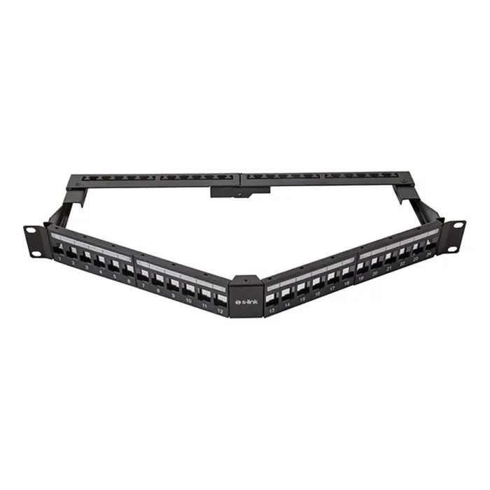 S-link SL-P625 24 lü Kolay Kullanımlı, UTP BOŞ V Şeklinde Patch Panel (KDO)