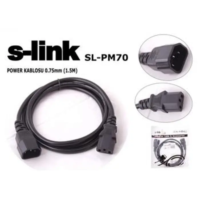 S-link  SL-PM70 1.5mt 0.75mm Power Ara Kablosu (KDO)