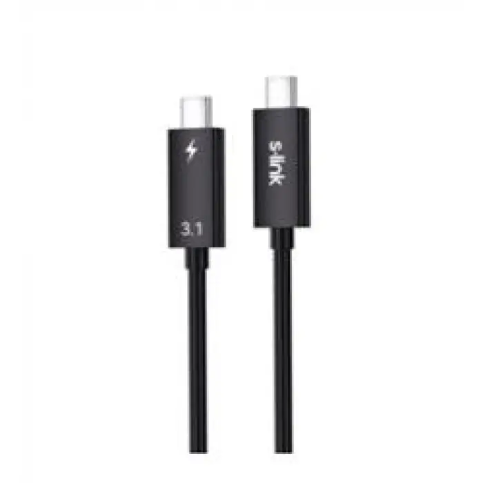 S-link SL-TC302 Thunderbolt 3.0 2m 4k 60Hz PD100W TypeC to TypeC 40Gbps Hızlı Data Kablosu