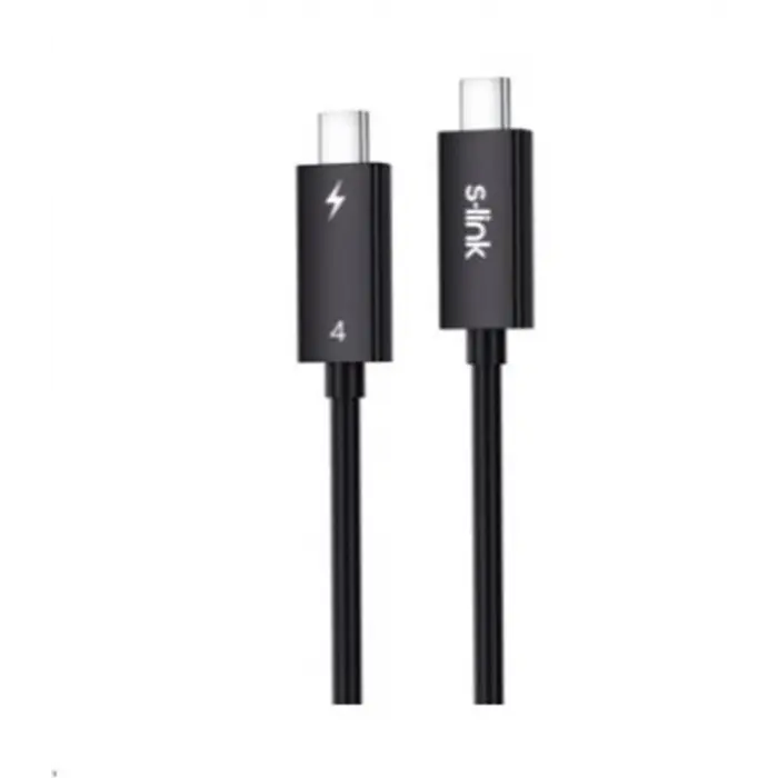 S-link SL-TC402 Thunderbolt 4.0 2m 8k 60Hz PD100W TypeC to TypeC 40Gbps Hızlı Data Kablosu