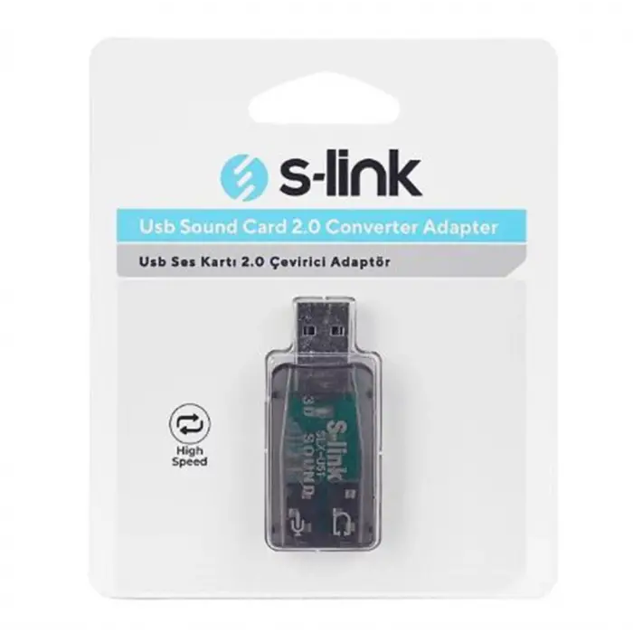 S-link SLX-U51 Usb Ses Kartı 2.0 Çevirici Adaptör (KDO)