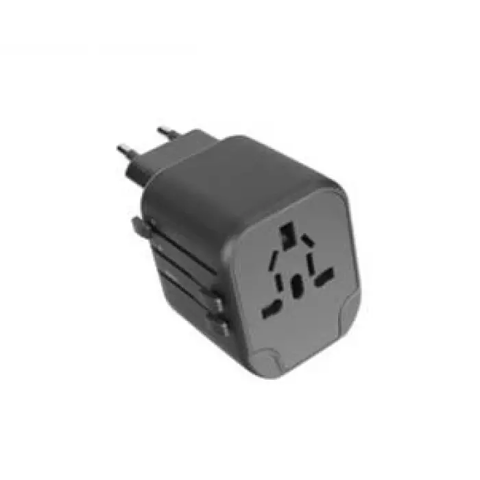 S-link SW-KC028 2-USB 2.4A Yedek Akım Sigortalı 100-240V Universal Çevirici Priz Adaptör