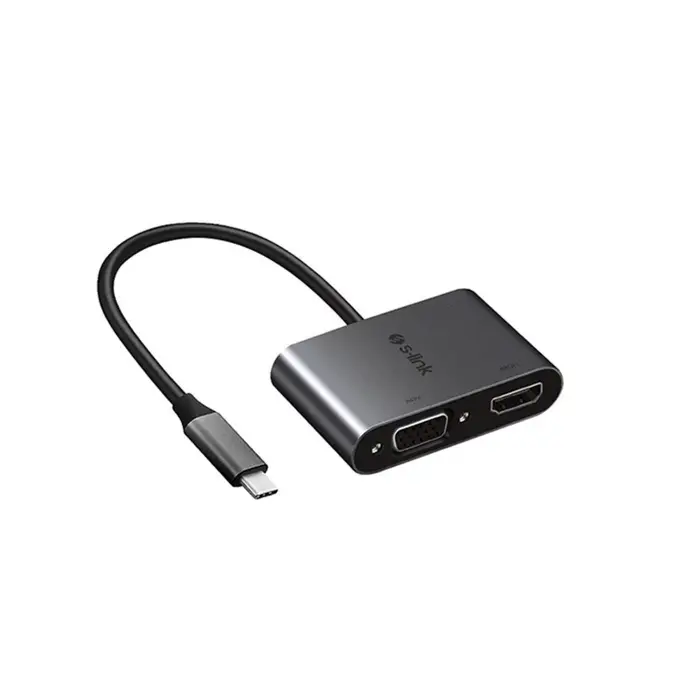 S-link Swapp SW-U516 4K@30Hz TypeC to HDMI + VGA Adaptör (KDO)