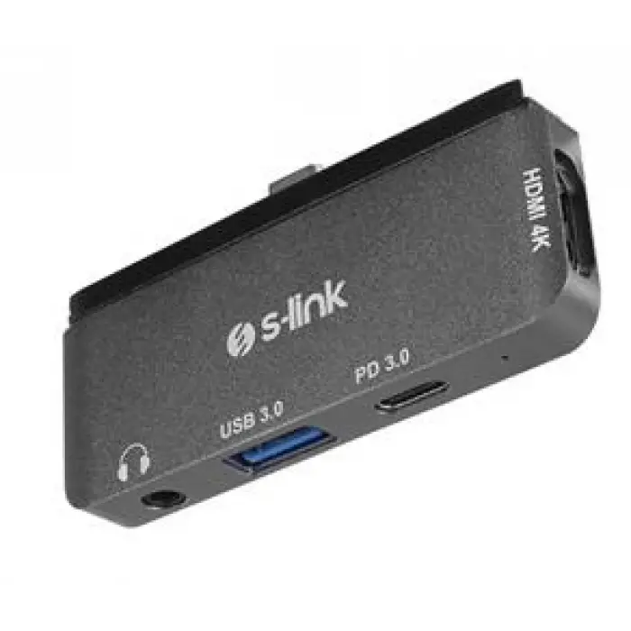 S-link SWV-USBC035 Type-C to HDMI + PD + USB 3.0 3.5mm Aux port Çevirici Adaptör