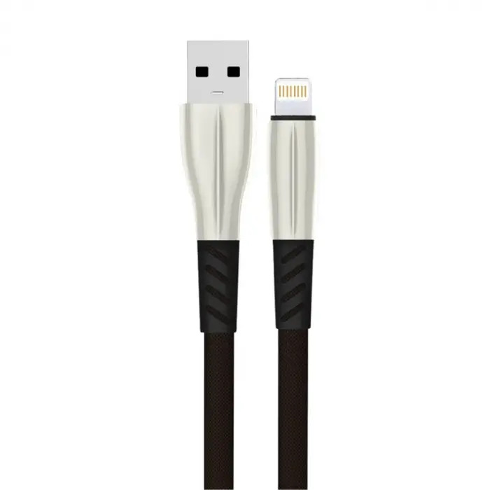 S89 Metal Uçlu Lightning Kablo İphone Uyumlu 1m 2.4a - Siyah