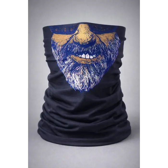 Sakallı Yüz Desenli Baf Buff – Çok Amaçlı Boyunluk  Maske 1 No