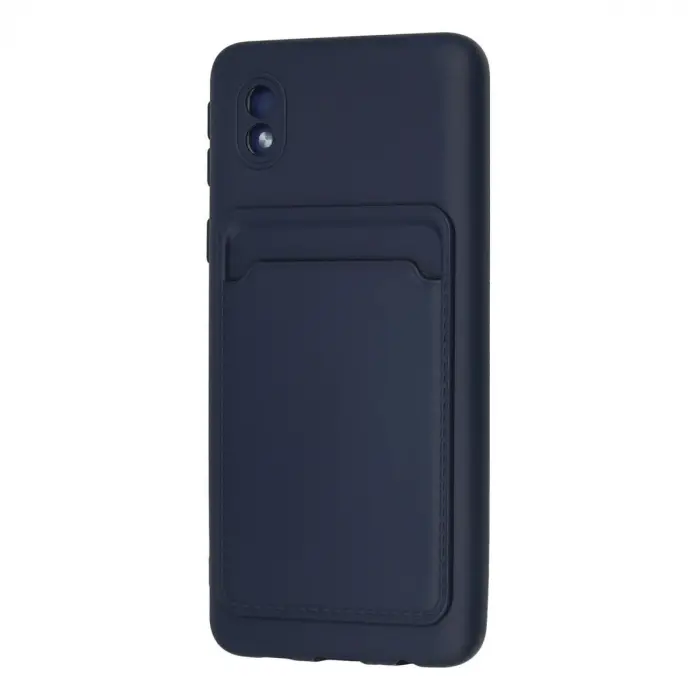 Samsung Galaxy A01 Core Kılıf Kelvin Kartvizitli Silikon - Lacivert