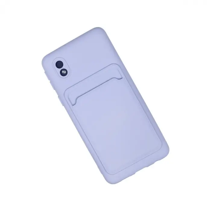 Samsung Galaxy A01 Core Kılıf Kelvin Kartvizitli Silikon - Lila