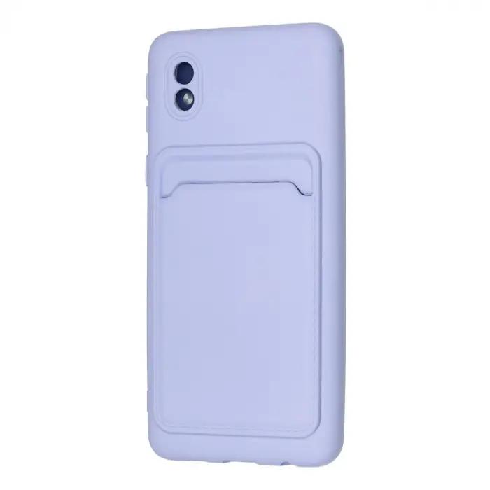 Samsung Galaxy A01 Core Kılıf Kelvin Kartvizitli Silikon - Lila