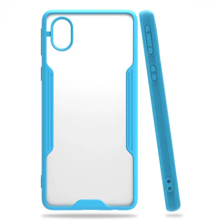 Samsung Galaxy A01 Core Kılıf Platin Silikon - Mavi
