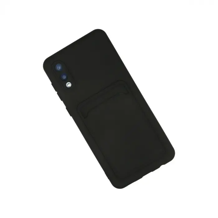 Samsung Galaxy A02 Kılıf Kelvin Kartvizitli Silikon - Siyah