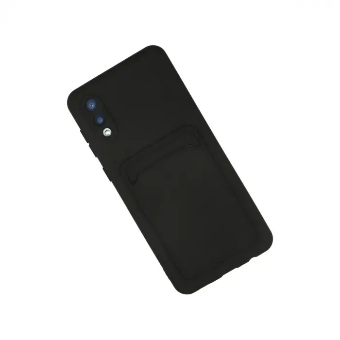 Samsung Galaxy A02 Kılıf Kelvin Kartvizitli Silikon - Siyah