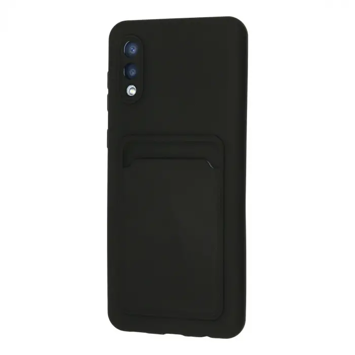 Samsung Galaxy A02 Kılıf Kelvin Kartvizitli Silikon - Siyah