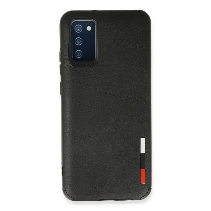 Samsung Galaxy A02s Kılıf Loop Deri Silikon - Siyah