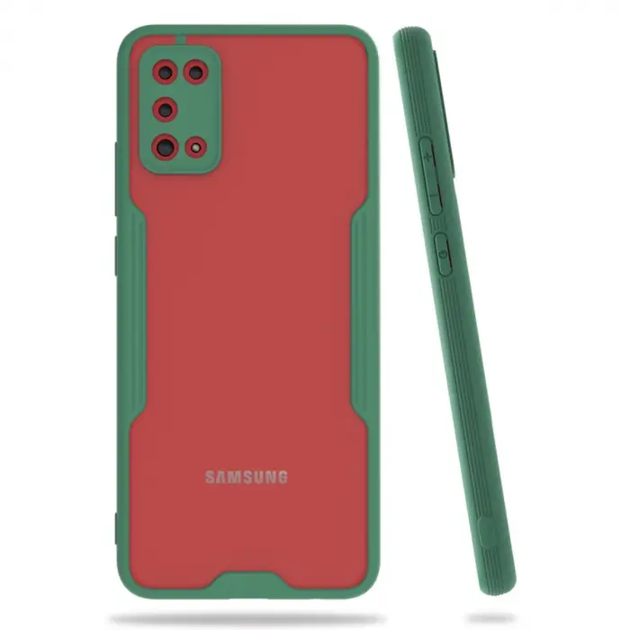 Samsung Galaxy A02s Kılıf Platin Silikon - Yeşil