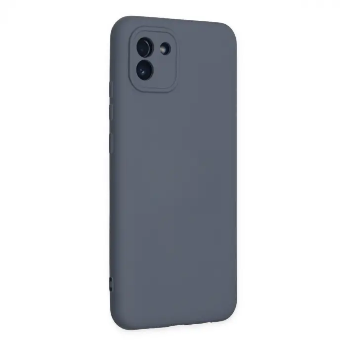 Samsung Galaxy A03 Kılıf Nano İçi Kadife Silikon - Gri