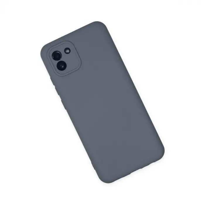 Samsung Galaxy A03 Kılıf Nano İçi Kadife Silikon - Gri