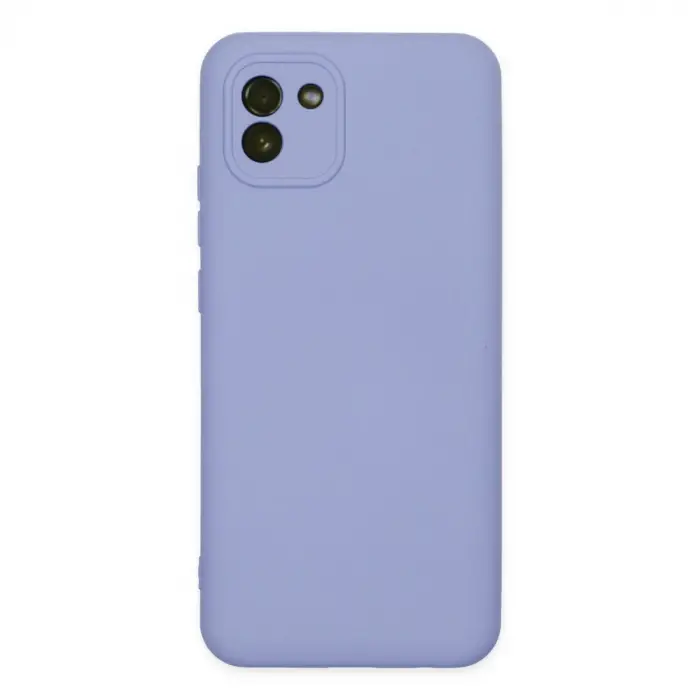 Samsung Galaxy A03 Kılıf Nano İçi Kadife Silikon - Lila