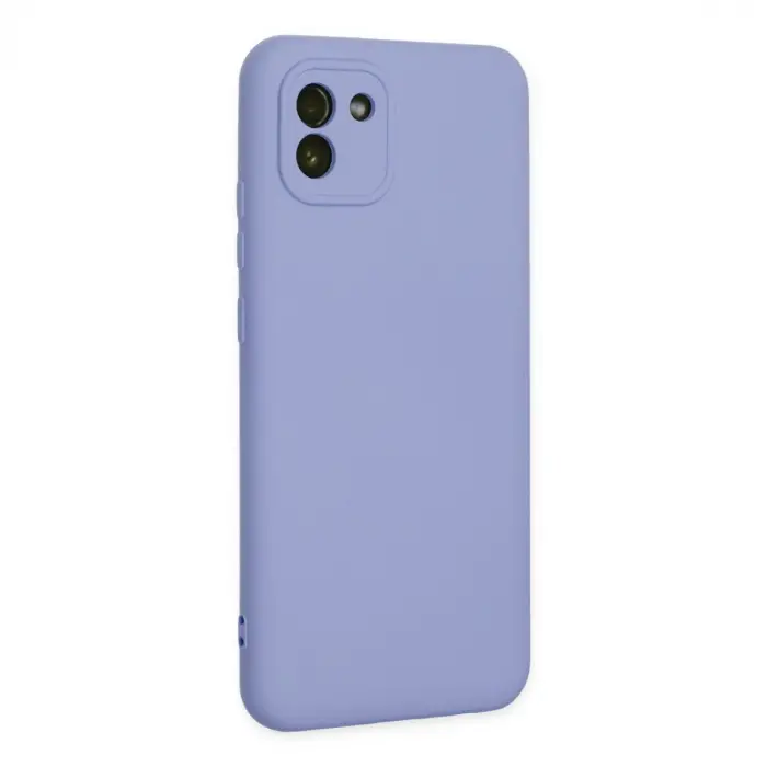 Samsung Galaxy A03 Kılıf Nano İçi Kadife Silikon - Lila