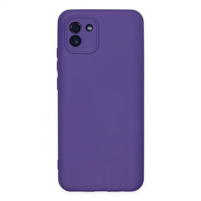 Samsung Galaxy A03 Kılıf Nano İçi Kadife Silikon - Mor