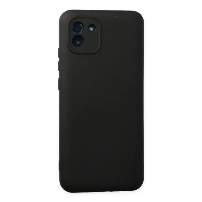 Samsung Galaxy A03 Kılıf Nano İçi Kadife Silikon - Siyah