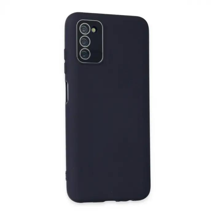 Samsung Galaxy A03s Kılıf Lansman Glass Kapak - Lacivert